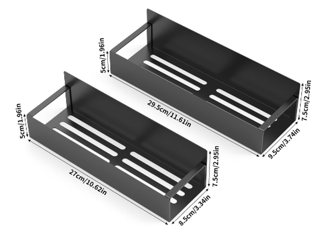 Magnetic Spice Rack Set for Refrigerator - 2 Pack Magnetic Shelves