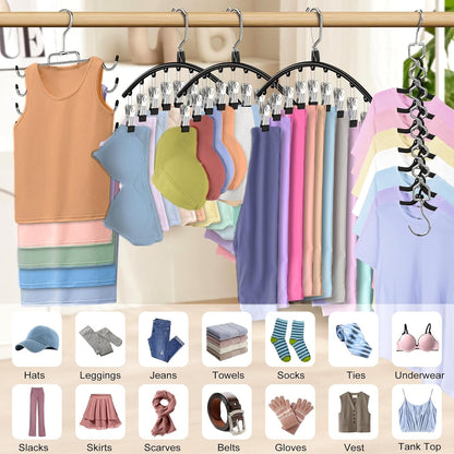 5Pcs Legging Organizer for Closet Tank Top Pant Hanger Space Saving