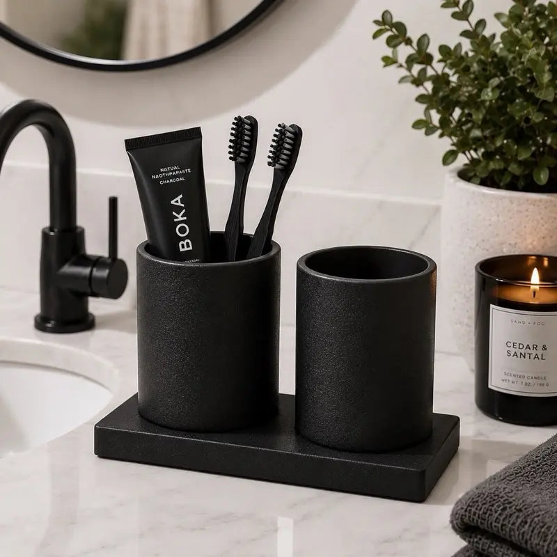 Multi-Functional Bathroom Organizer, Countertop Storage Solution for Toiletries, Compact Space-Saving Shelf