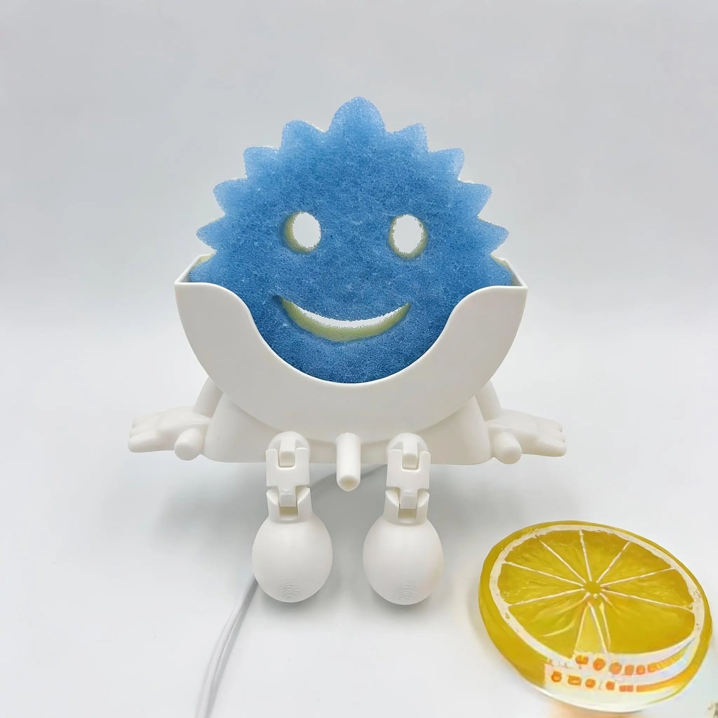 3D Printed Creative Sponge Holder, Fun Decorative Kitchen Sink Organizer, Fits Scrub Daddy Sponge, Funny Desktop Storage Rack for Cleaning Tools, Countertop Caddy