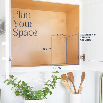 Pull-Out Cabinet Organizer for Spices and Canned Goods, Dimensions: 4.5"W x 10.375"D x 8.875"H
