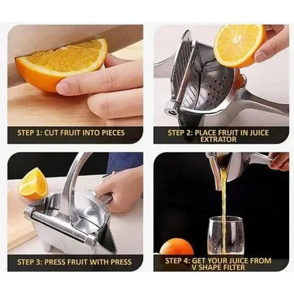 Aluminum Manual Fruit Squeezer - Detachable Citrus Juicer for Pomegranate and Other Fruits, Compact and Easy-Clean Kitchen Tool