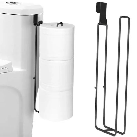 Wall Mounted Toilet Paper Holder, Punch Free Toilet Paper Storage Rack with Towel Bar, Toilet Paper Dispenser Rack, Bathroom Storage Rack for Kitchen & Bathroom, Toilet Paper Organizer, Toilet Paper Roll Holder, Bathroom Gadgets