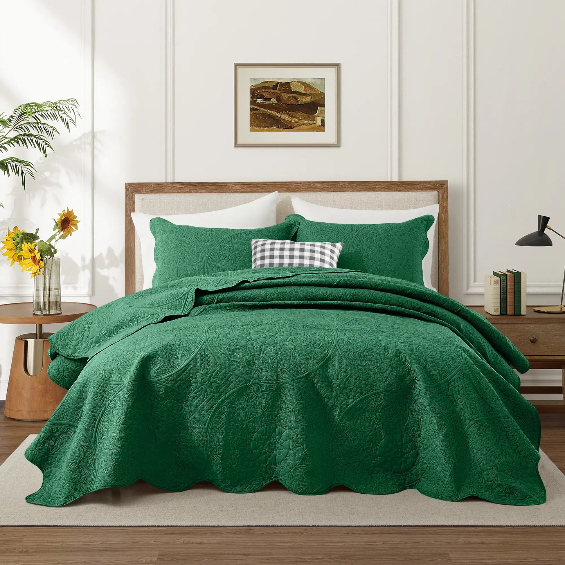Transform your bedroom with the Imperial Homeware Floral Ultrasonic Bedspread Set! 🌸 Lightweight, breathable, and machine washable – perfect for all seasons. Available in Twin, Queen, and King sizes! 🛏️✨ #HomeDecor #Bedding #CozyVibes