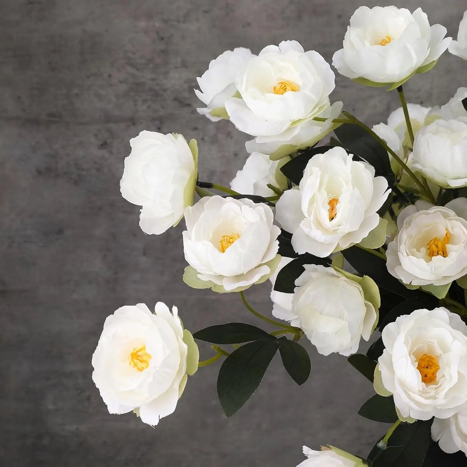 4 Artificial Peony Flowers for Vases, 28 Realistic Flower Heads, Long Stems, DIY Bouquets, Wedding Centerpieces, Home Decor, Faux Decorative Flowers, Faux Flower Decorations