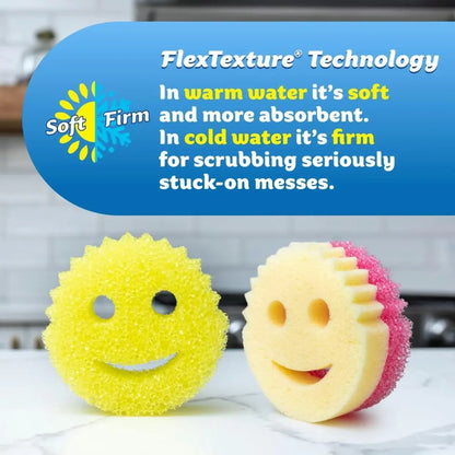 (8-Pack) Scrub Daddy & Scrub Mommy Kitchen Cleaning Tools - Bpa-Free Polymer Foam, Built-In Sponges & Scouring Pads, Scratch-Free Dish Scrubber, Stain & Odor Resistant Home Care Supplies, Built-In Scrub Sponges & Scouring Pads