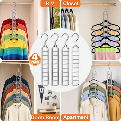 36-Hole Heavy Duty Space Saving Hangers for Closet Organizers and Storage