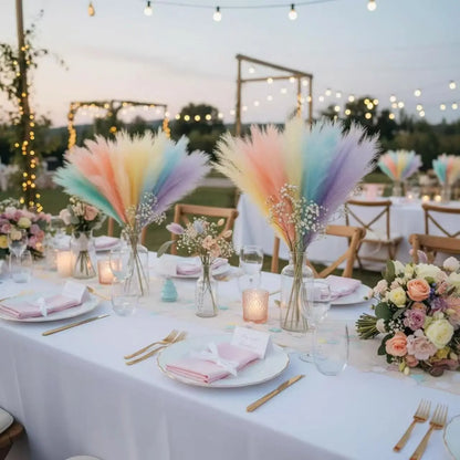 14Pcs Artificial Pampas Grass, Tall Faux Fur Grass, Large Fake Bouquet Branches, Floor Vase Fillers, Bohemian Decor for Home Kitchen, Fake Floral Decor, Artificial Plants