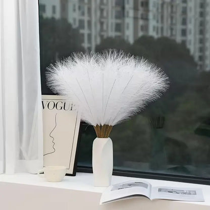 14Pcs Artificial Pampas Grass, Tall Faux Fur Grass, Large Fake Bouquet Branches, Floor Vase Fillers, Bohemian Decor for Home Kitchen, Fake Floral Decor, Artificial Plants