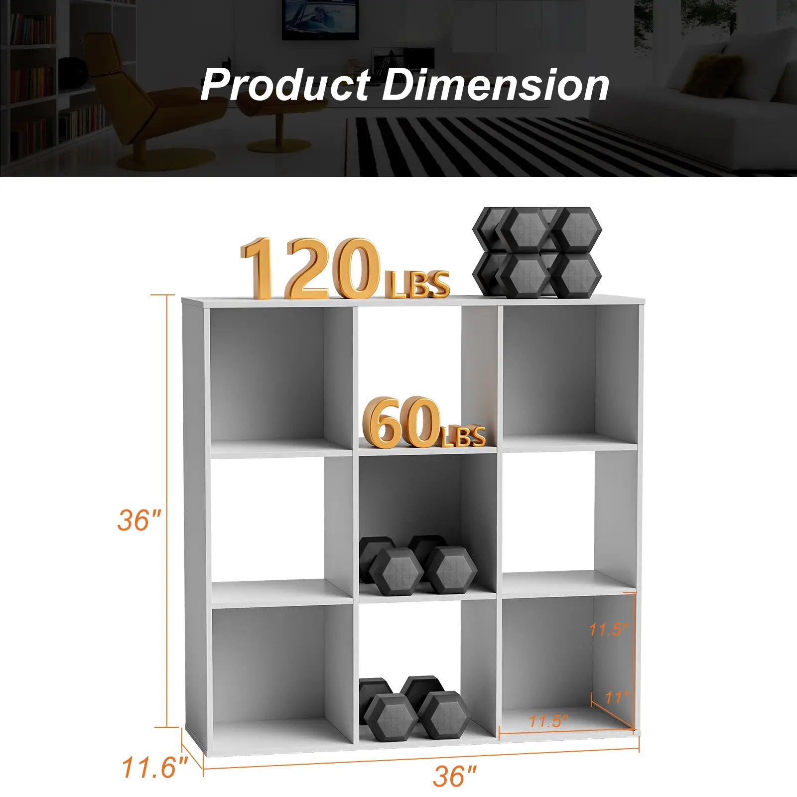 Cube Storage Organizer, Open Cube Bookshelf with Removable Back Panels, Stackable Display Bookcase for Living Room, Bedroom, Entryway