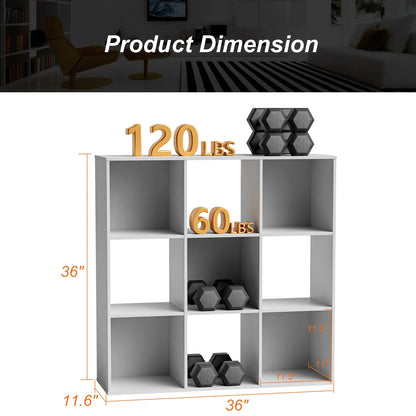 Cube Storage Organizer, Open Cube Bookshelf with Removable Back Panels, Stackable Display Bookcase for Living Room, Bedroom, Entryway