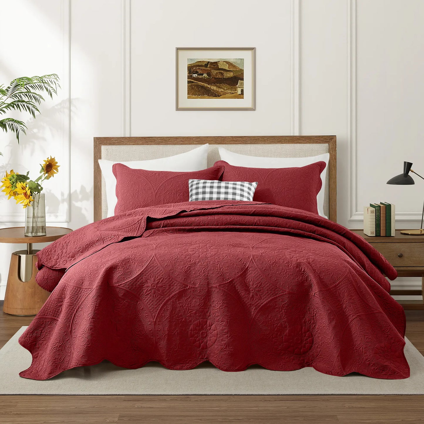 Transform your bedroom with the Imperial Homeware Floral Ultrasonic Bedspread Set! 🌸 Lightweight, breathable, and machine washable – perfect for all seasons. Available in Twin, Queen, and King sizes! 🛏️✨ #HomeDecor #Bedding #CozyVibes