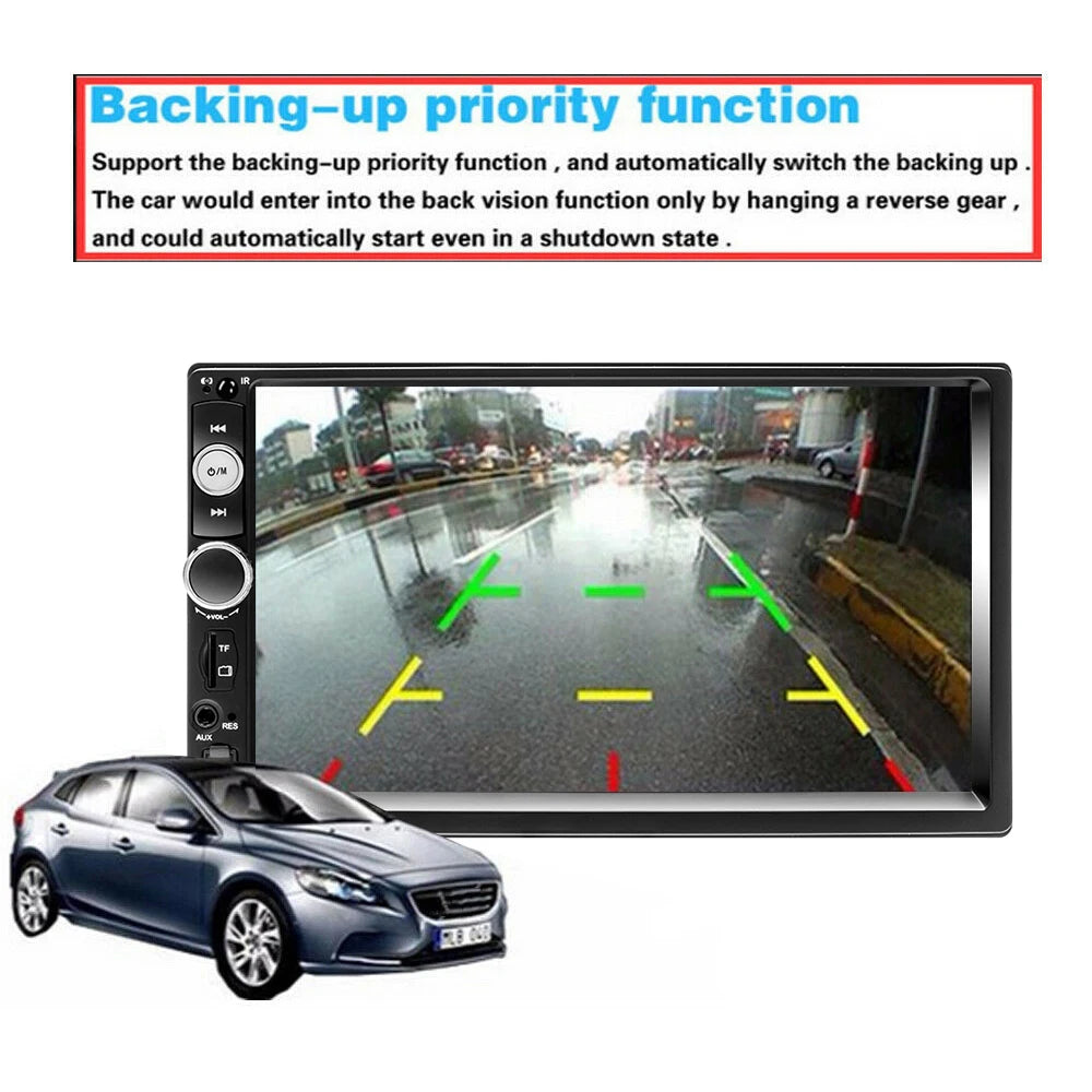 Podofo 2 Din Car Radio 7" HD Autoradio Multimedia Player 2DIN Touch Screen Auto Audio Car Stereo MP5 Bluetooth USB TF FM Camera