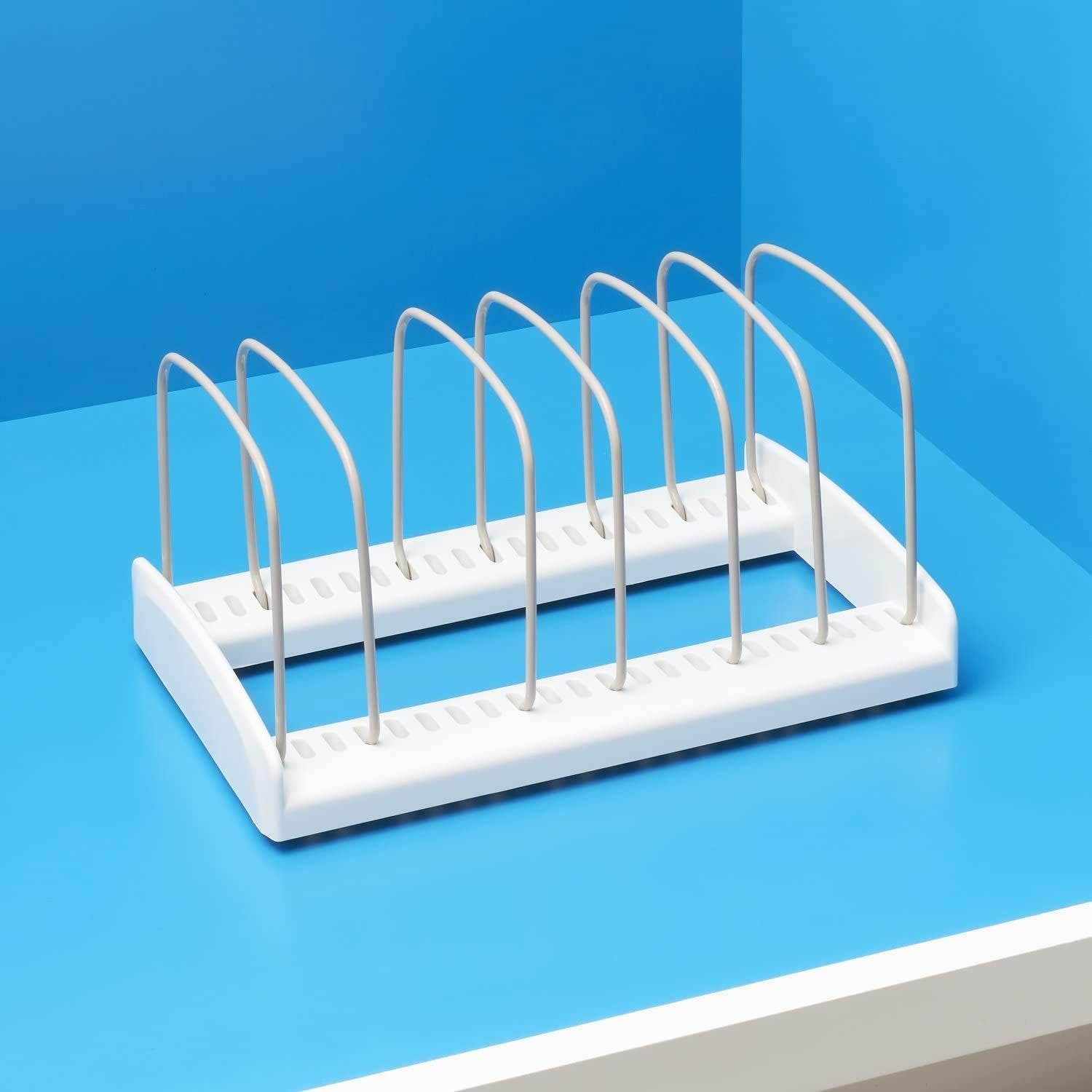 Storemore Adjustable Bakeware Rack with Dividers for Organized Baking Pan Storage