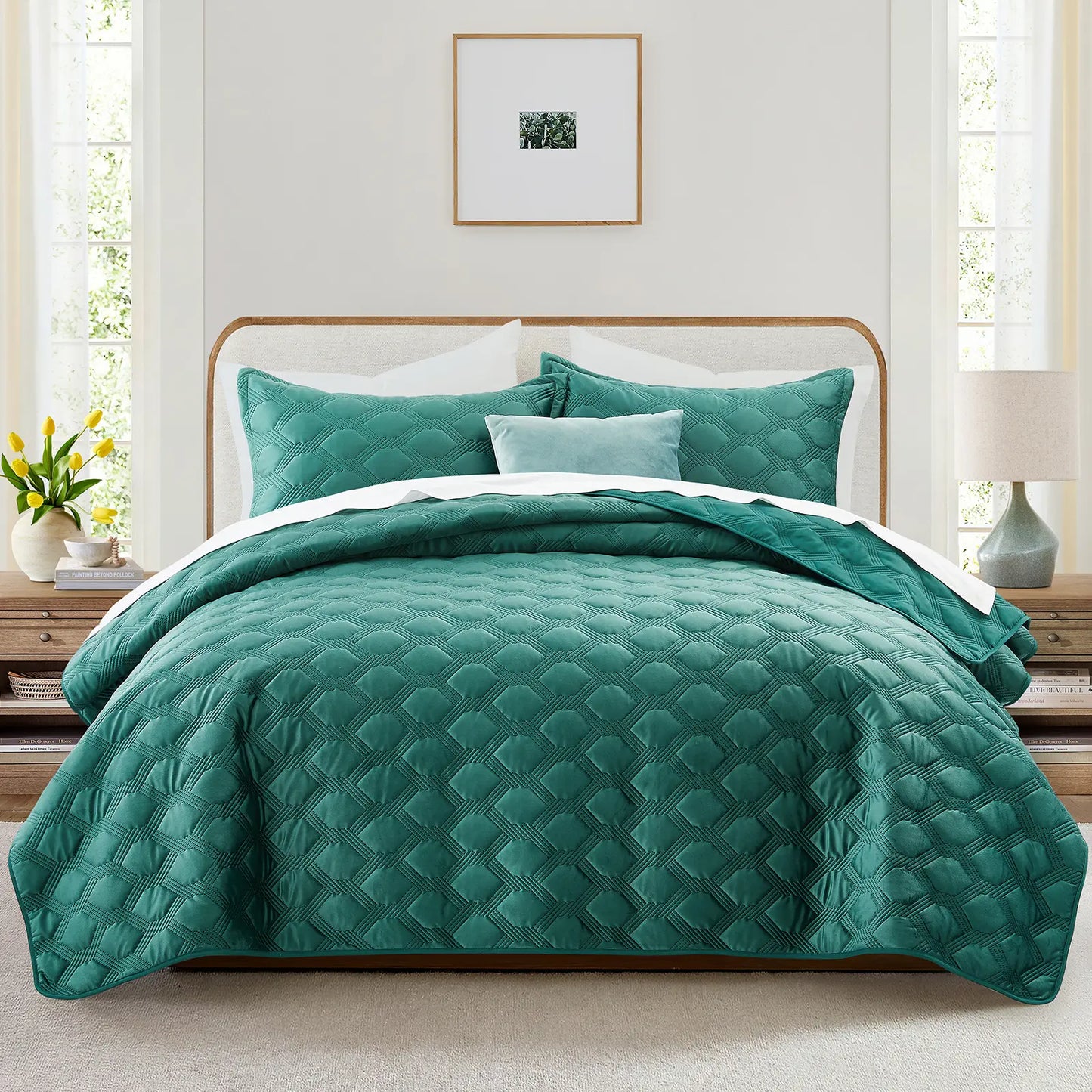 Transform your bedroom with the Imperial Homeware Floral Ultrasonic Bedspread Set! 🌸 Lightweight, breathable, and machine washable – perfect for all seasons. Available in Twin, Queen, and King sizes! 🛏️✨ #HomeDecor #Bedding #CozyVibes