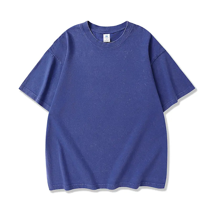 Men'S Cotton T-Shirts Half Short Sleeves Casual Loose Soild Streetwear Tops, Unisex Retro Street T-Shirts, Loose Fit Acid Washed Men'S T Shirts,Summerwins,Father'Sdaygifts,Back to School,Back to School Shopping