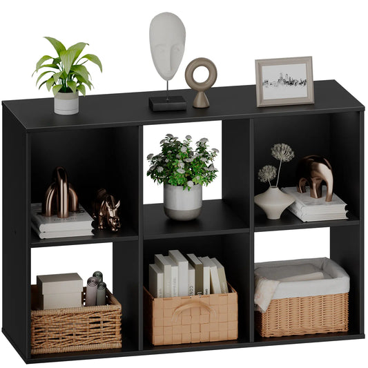 Cube Storage Organizer, Open Cube Bookshelf with Removable Back Panels, Stackable Display Bookcase for Living Room, Bedroom, Entryway