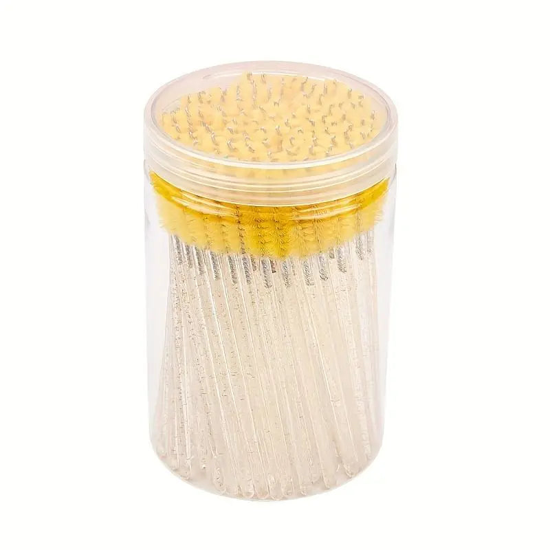 Disposable Eyelash Brush with Container, 40Pcs/Box Mascara Wands for Travel Eyelash Makeup, Portable Makeup Tools, Spoolie Accessories for Eyelash Extensions, Cosmetic Accessory, Makeup Brushes, Eyelash Tools, Cosmetics Makeup Tools