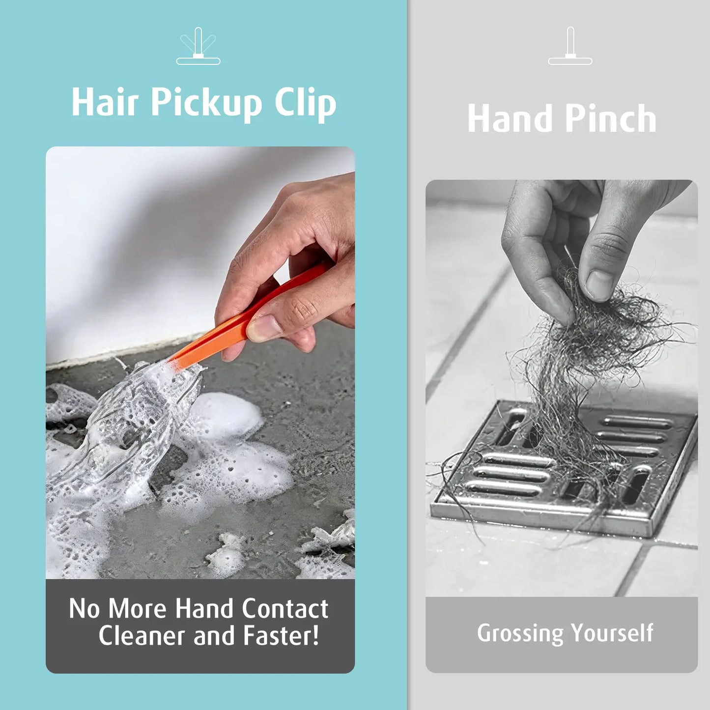 AIR U Floor Scrub Brush with Multi-Purpose Long Handle Scrub 3 in 1 360°Rotating Scrape and Heavy-Duty Stiff Bristle Scrubber Brush for Bathtub Cleaning Shower Bathroom Patio Garage Kitchen Wall and Deck Cleaning Supplies Home Essential Items