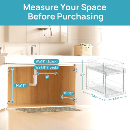 4-Pack Standard Under-Sink Bathroom Organizer