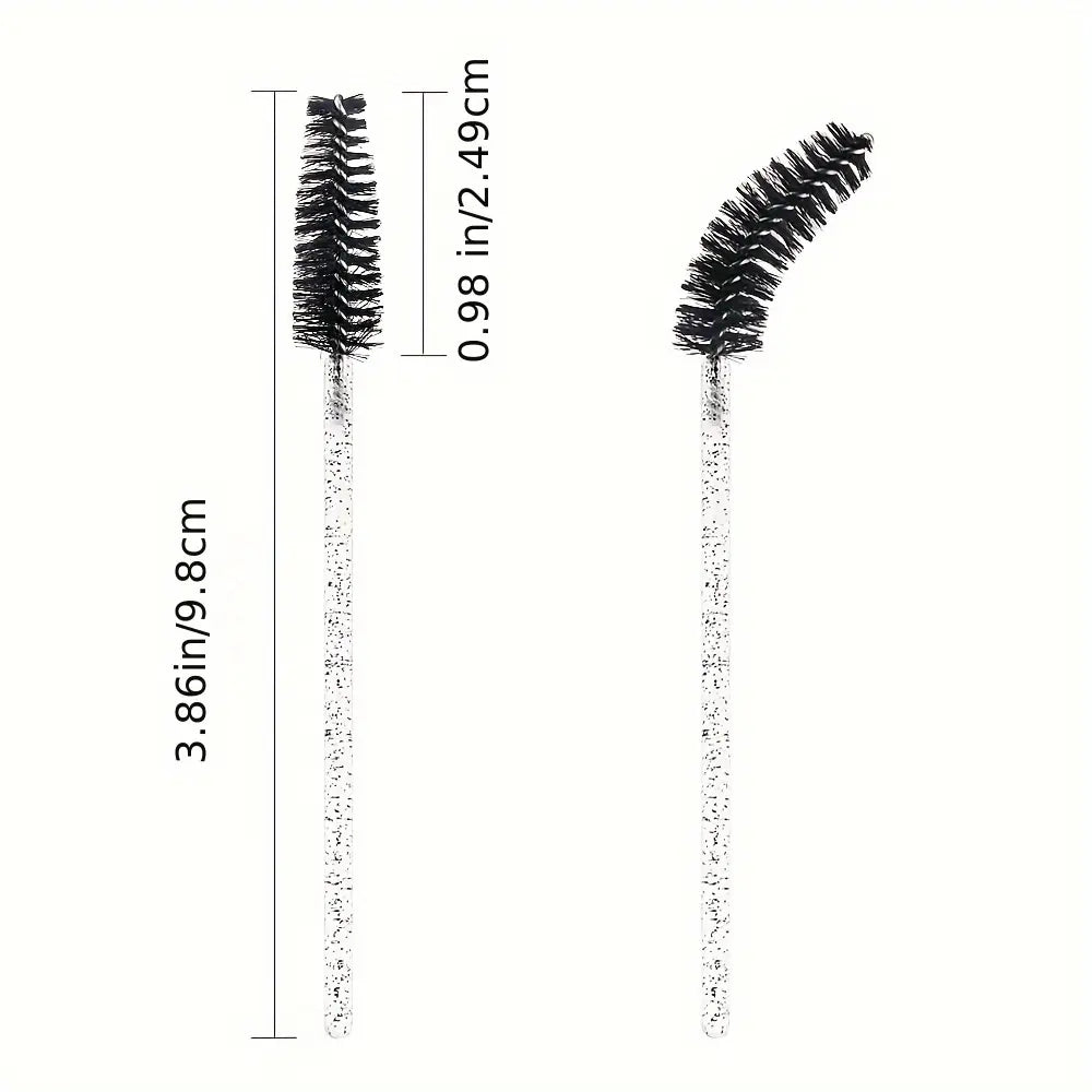 Disposable Eyelash Brush with Container, 40Pcs/Box Mascara Wands for Travel Eyelash Makeup, Portable Makeup Tools, Spoolie Accessories for Eyelash Extensions, Cosmetic Accessory, Makeup Brushes, Eyelash Tools, Cosmetics Makeup Tools
