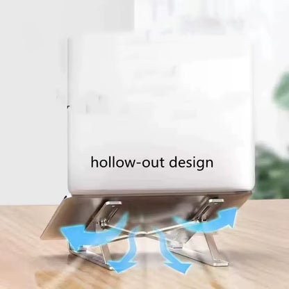Portable Aluminum Laptop Stand - Foldable Notebook Support Bracket for MacBook Air and Pro Accessories