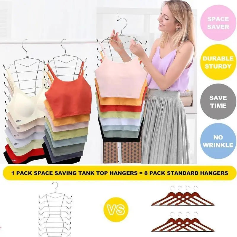 8 Layer Rotating Hanger, 2 Counts Foldable Underwear Hanger, Space Saving Clothes Hanger, Home Organizer for Bedroom, Closet, Wardrobe, Hanging, Storage Hanger, Rotatable Clothes Hanger, Space Saver Hangers