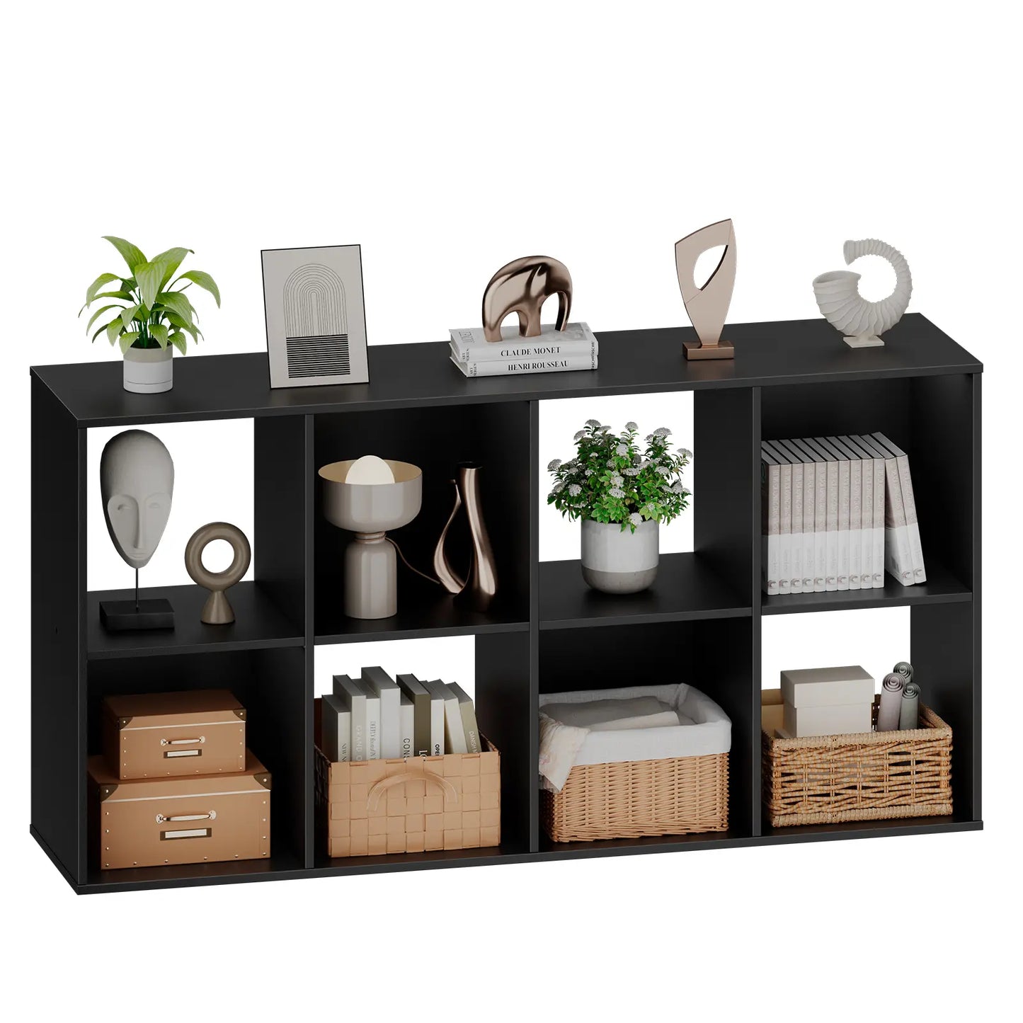 Cube Storage Organizer, Open Cube Bookshelf with Removable Back Panels, Stackable Display Bookcase for Living Room, Bedroom, Entryway