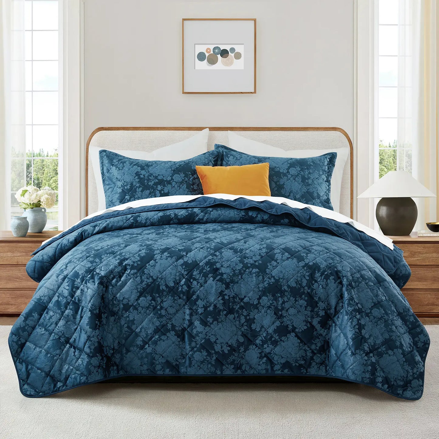 Transform your bedroom with the Imperial Homeware Floral Ultrasonic Bedspread Set! 🌸 Lightweight, breathable, and machine washable – perfect for all seasons. Available in Twin, Queen, and King sizes! 🛏️✨ #HomeDecor #Bedding #CozyVibes