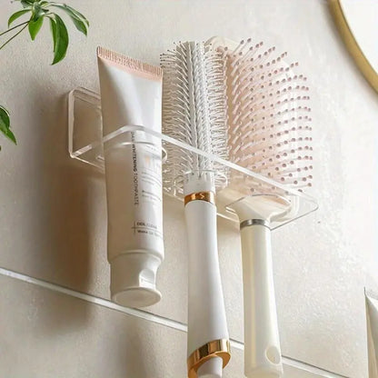 Bathroom Storage Rack, 1 Count Wall Mounted Bathroom Storage Rack, Waterproof Bathroom Organizer, Home Organizer for Bathroom, Bathroom Organizer Supplies, Bathroom Organization