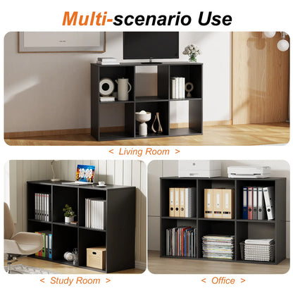 Cube Storage Organizer, Open Cube Bookshelf with Removable Back Panels, Stackable Display Bookcase for Living Room, Bedroom, Entryway