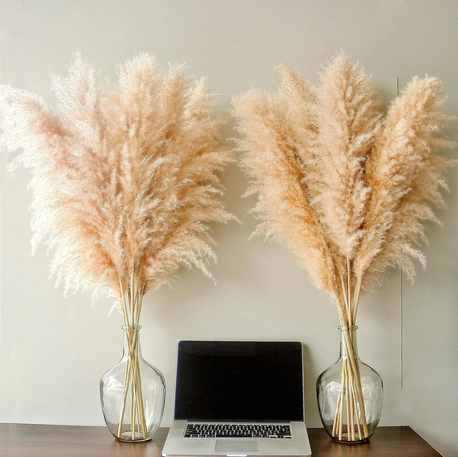 40-Inch Natural Dried Pampas Grass Flower Bouquets - Fluffy Casual Boho Minimalist Aesthetic Home Decor, 16/20 Stems for Entryway Decor, Table Decoration