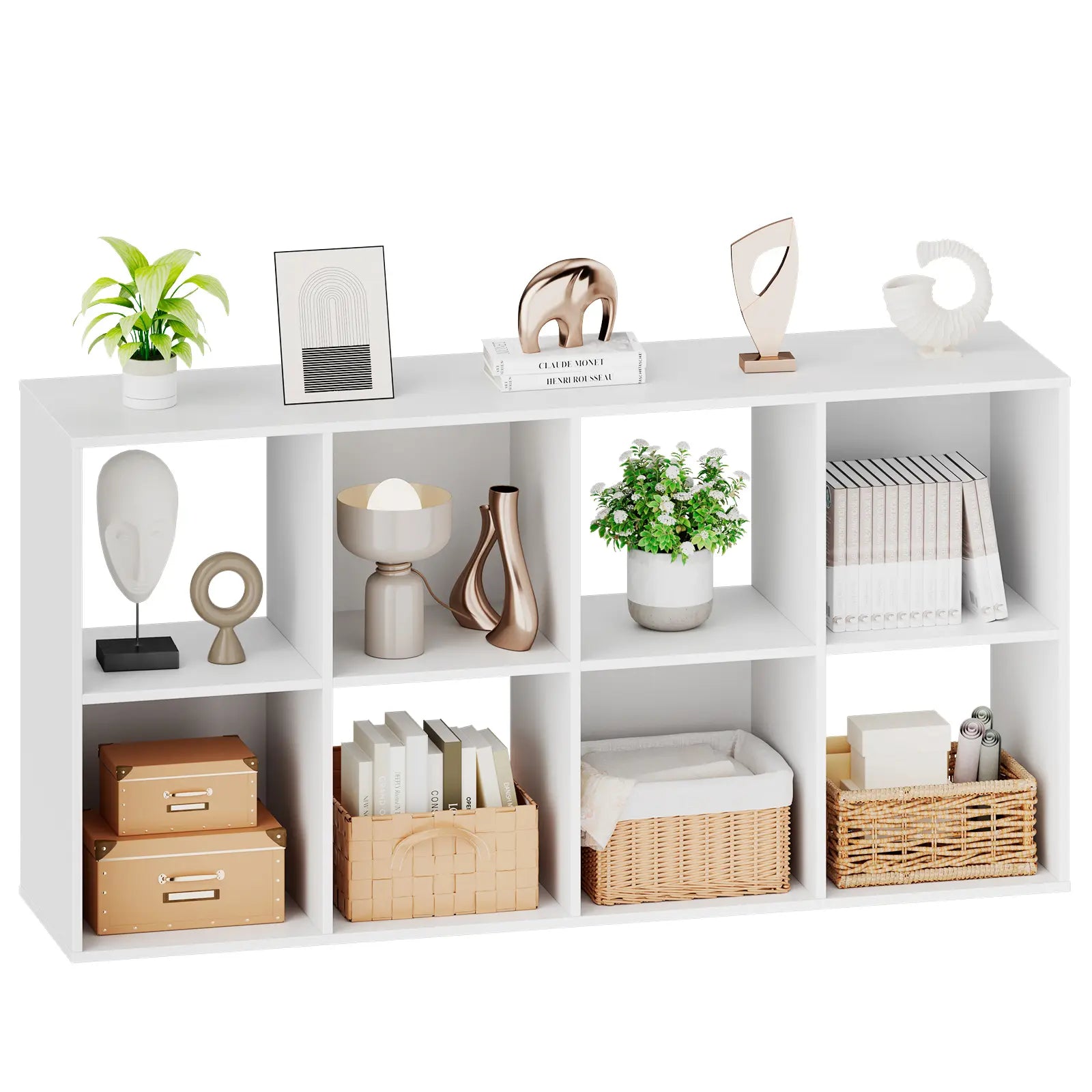 Cube Storage Organizer, Open Cube Bookshelf with Removable Back Panels, Stackable Display Bookcase for Living Room, Bedroom, Entryway