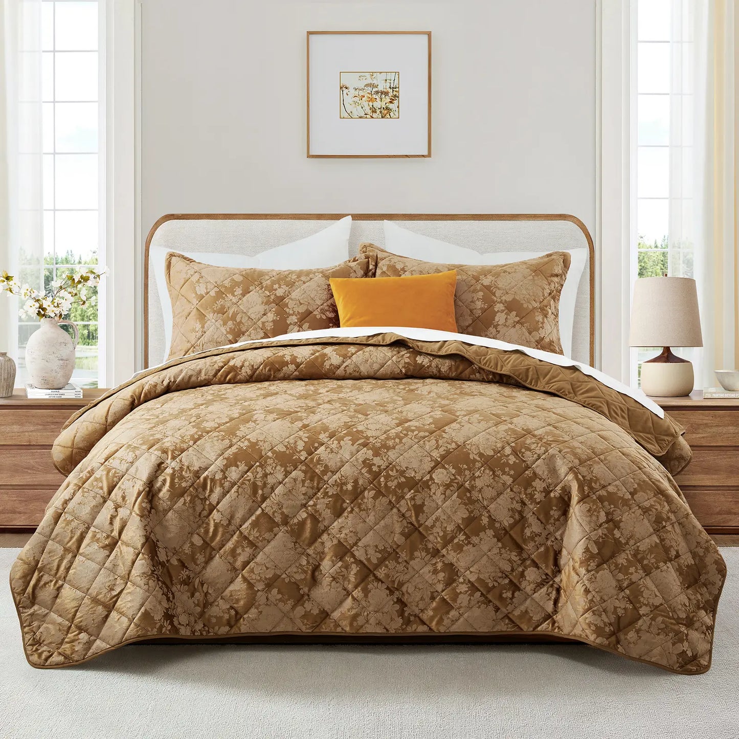 Transform your bedroom with the Imperial Homeware Floral Ultrasonic Bedspread Set! 🌸 Lightweight, breathable, and machine washable – perfect for all seasons. Available in Twin, Queen, and King sizes! 🛏️✨ #HomeDecor #Bedding #CozyVibes