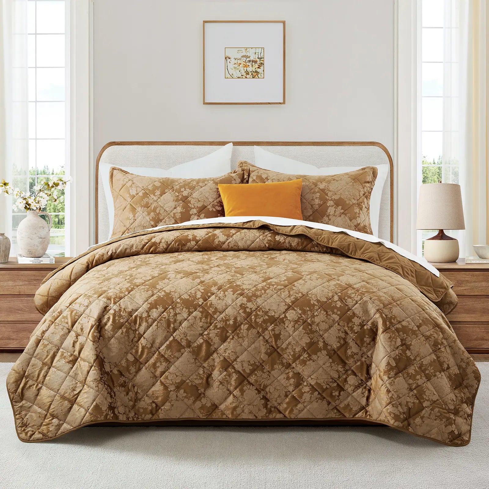 Transform your bedroom with the Imperial Homeware Floral Ultrasonic Bedspread Set! 🌸 Lightweight, breathable, and machine washable – perfect for all seasons. Available in Twin, Queen, and King sizes! 🛏️✨ #HomeDecor #Bedding #CozyVibes