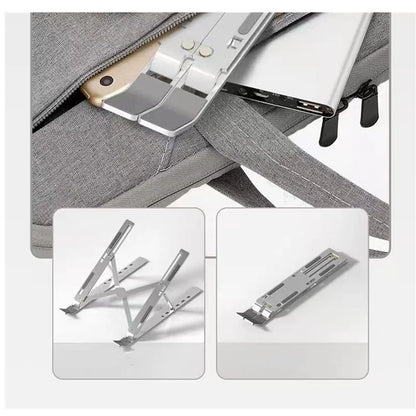 Portable Aluminum Laptop Stand - Foldable Notebook Support Bracket for MacBook Air and Pro Accessories