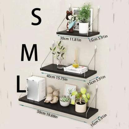 Wall Mounted Shelf, 1/3 Counts No Drill Wall Mounted Shelf, Wall Hanging Shelf for Home Bedroom Kitchen Bathroom Toilet Study Room, Wall Mount Design, Shelfs for Wall