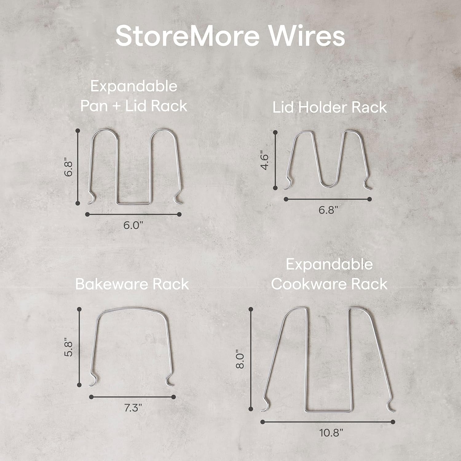 Storemore Adjustable Bakeware Rack with Dividers for Organized Baking Pan Storage