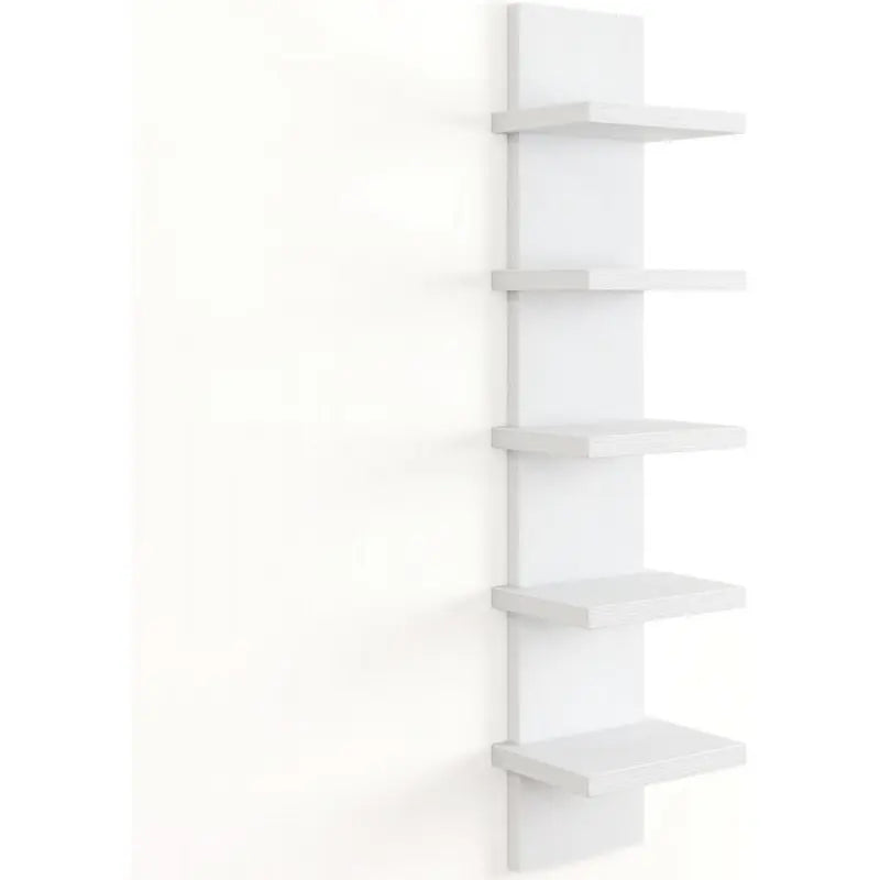 5-Tier MDF Wall Mount Floating Shelf Unit - Decorative Vertical Storage Organizer for Kitchen, Bedroom, Room Decor, Home Decor Items (Black)