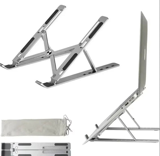 Portable Aluminum Laptop Stand - Foldable Notebook Support Bracket for MacBook Air and Pro Accessories