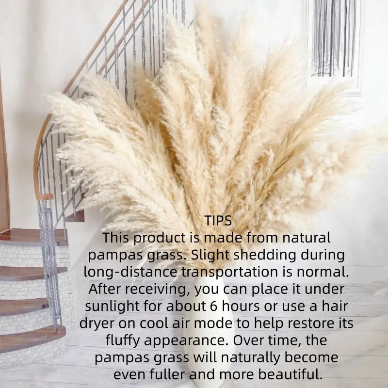 40-Inch Natural Dried Pampas Grass Flower Bouquets - Fluffy Casual Boho Minimalist Aesthetic Home Decor, 16/20 Stems for Entryway Decor, Table Decoration
