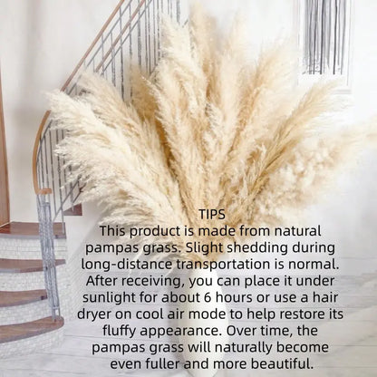 40-Inch Natural Dried Pampas Grass Flower Bouquets - Fluffy Casual Boho Minimalist Aesthetic Home Decor, 16/20 Stems for Entryway Decor, Table Decoration