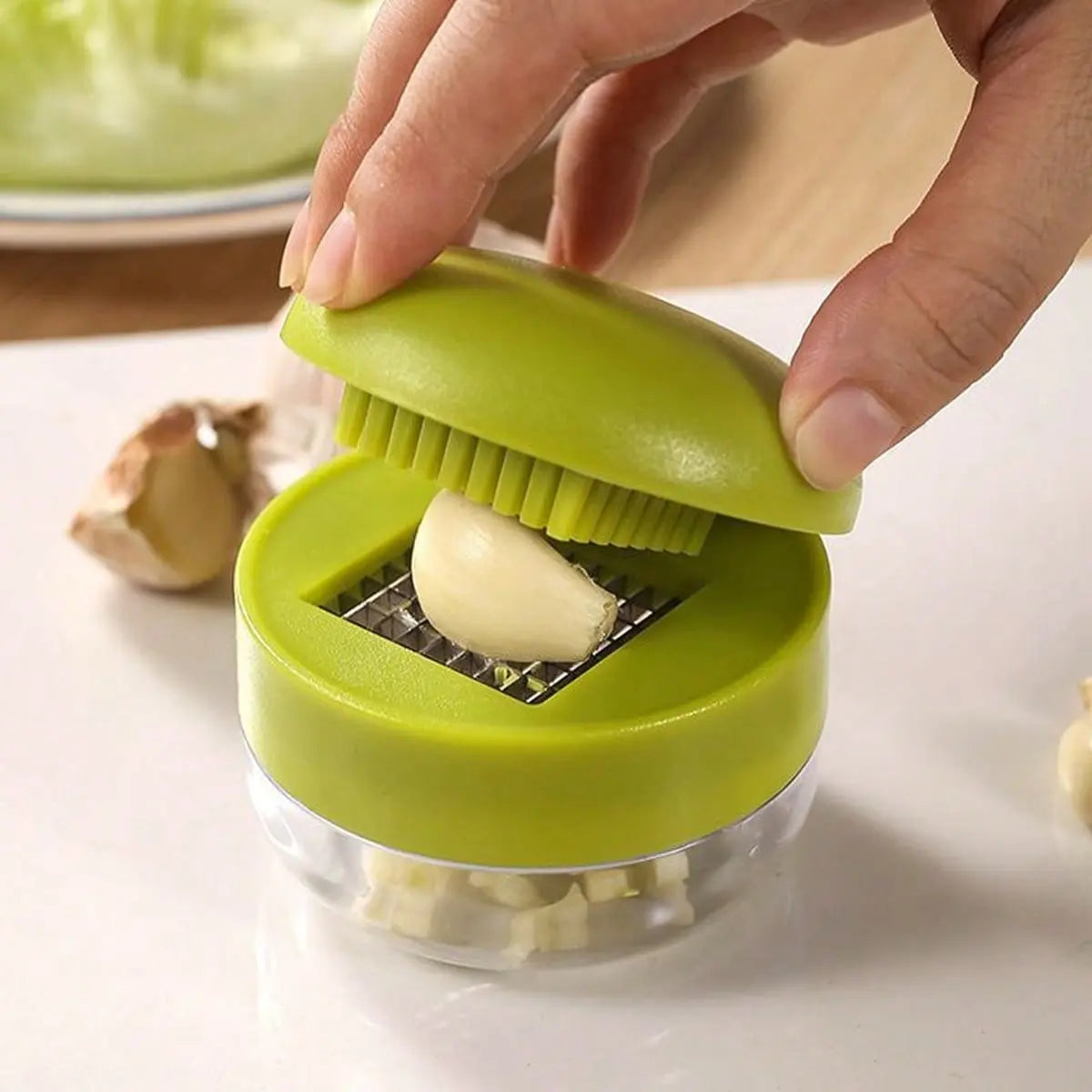 Mini Garlic Press Abs Material, Home Use Manual Garlic Crusher, Small Garlic Grinder, Efficient Garlic Mincer Tool, Compact Kitchen Gadget, Cooking Gadgets, Cooking Tools, Kitchen Utensils Gadgets