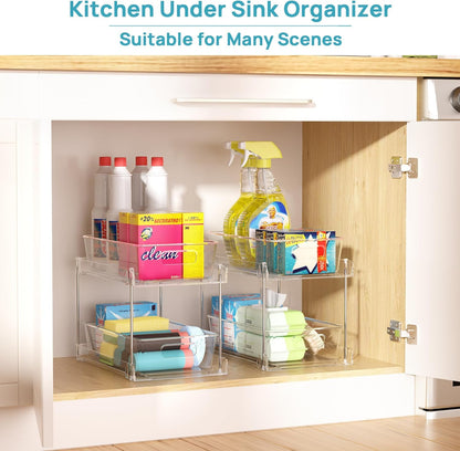 4-Pack Standard Under-Sink Bathroom Organizer