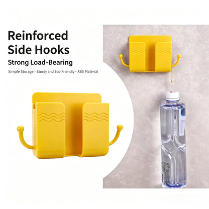 2-Pack Wall-Mounted Phone Holder with Adhesive Design, Charging Stand, and Remote Control Organizer - Versatile Storage Solution for Bedroom, Kitchen, Bathroom, and Office