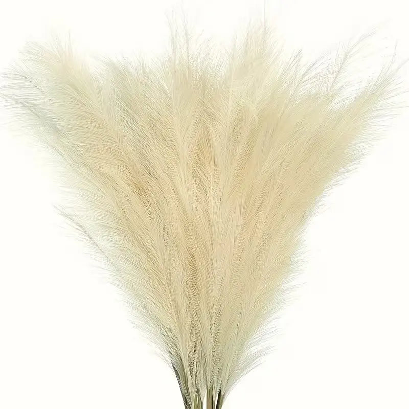14Pcs Artificial Pampas Grass, Tall Faux Fur Grass, Large Fake Bouquet Branches, Floor Vase Fillers, Bohemian Decor for Home Kitchen, Fake Floral Decor, Artificial Plants