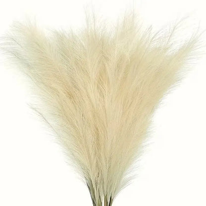 14Pcs Artificial Pampas Grass, Tall Faux Fur Grass, Large Fake Bouquet Branches, Floor Vase Fillers, Bohemian Decor for Home Kitchen, Fake Floral Decor, Artificial Plants