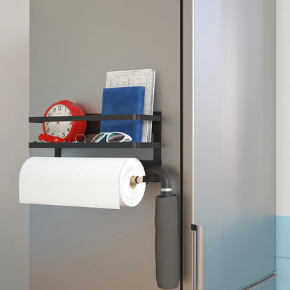 Magnetic Spice Rack and Paper Towel Holder for Refrigerator