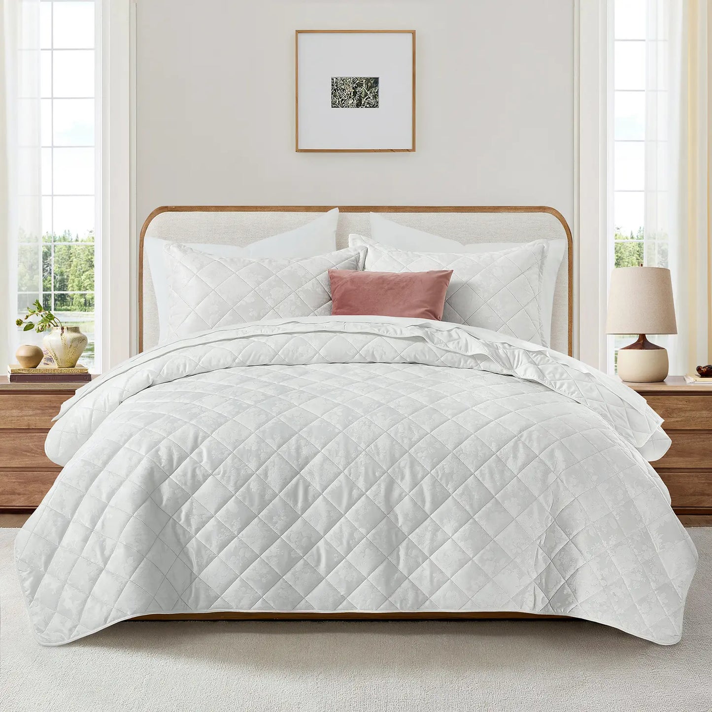 Transform your bedroom with the Imperial Homeware Floral Ultrasonic Bedspread Set! 🌸 Lightweight, breathable, and machine washable – perfect for all seasons. Available in Twin, Queen, and King sizes! 🛏️✨ #HomeDecor #Bedding #CozyVibes