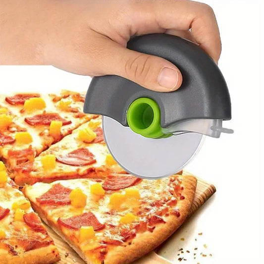 Stainless Steel Pizza Cutter, 1 Count Pizza Slicer with Cover, Pizza Wheel, Pasta & Pizza Utensils for Home Kitchen, Kitchen Food Utensils & Gadgets, Kitchenware